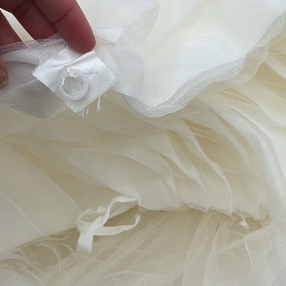 White by Vera Wang ORGANZA strapless wedding Dress sz 20 - Picture 7 of 13